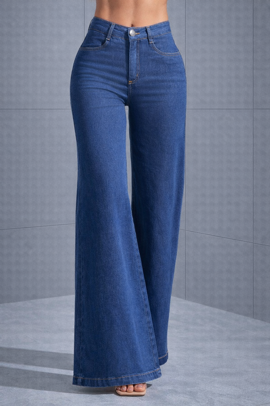 Pantalón palazzo de mezclilla Amélia