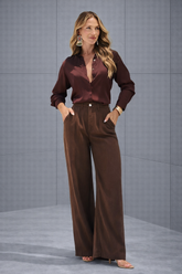 Pantalón palazzo de lino Milena