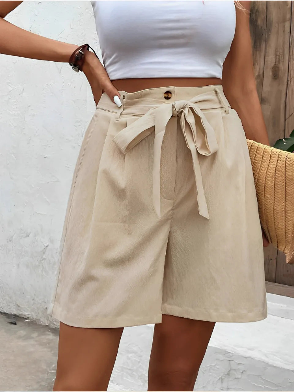 Short femenino de cintura alta Siena