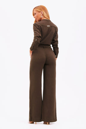 Pantalón palazzo de lino Milena