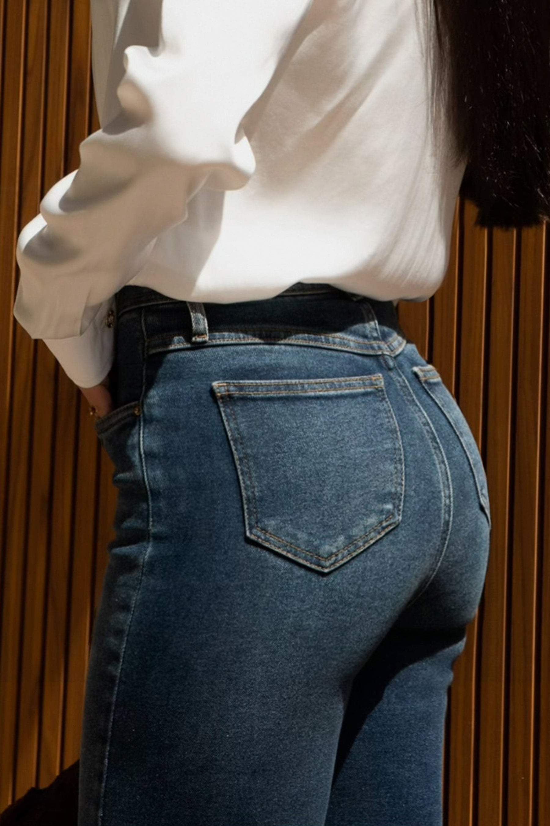 Pantalón de mezclilla recto Nicole